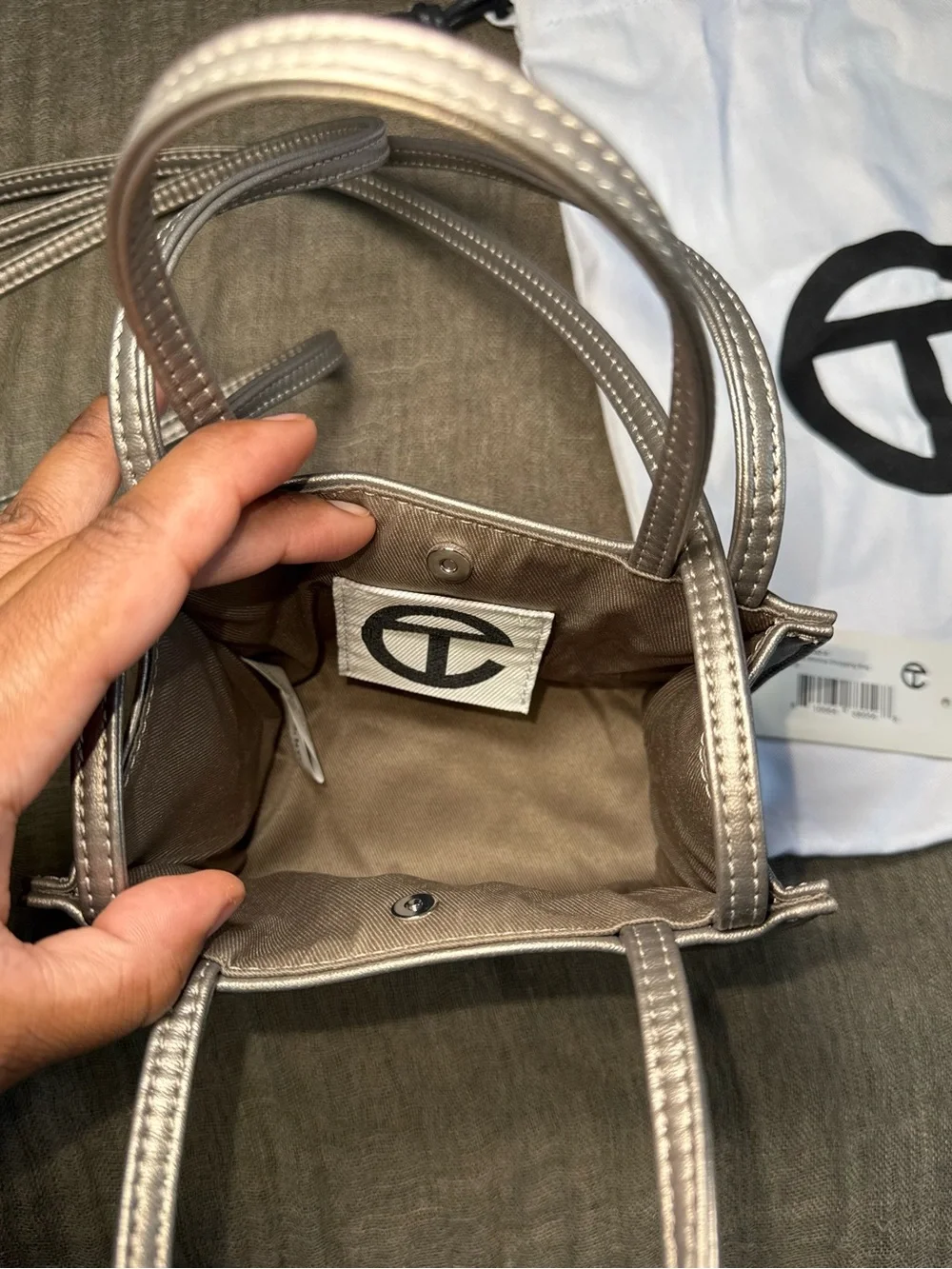 Telfar Small Bronze Shopping Bag - Picture 3 of 3